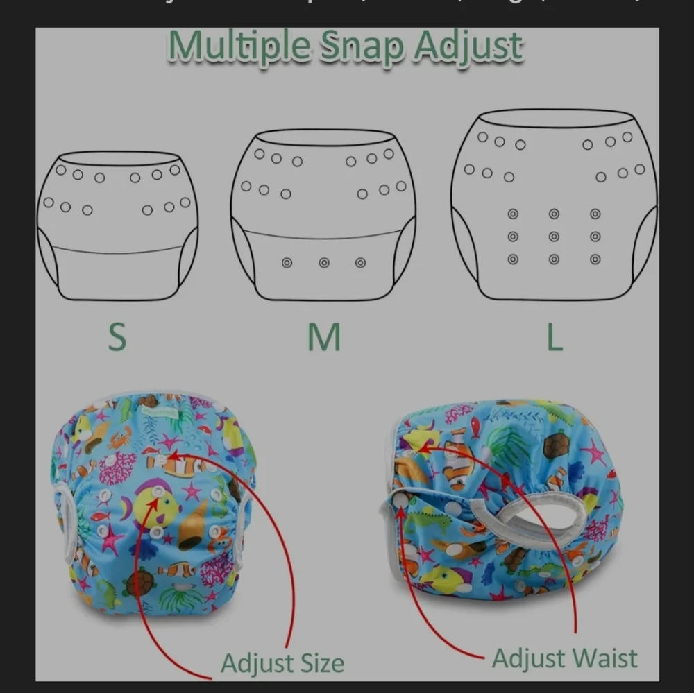 Colorful Patterned Swim Diapers For Kids
